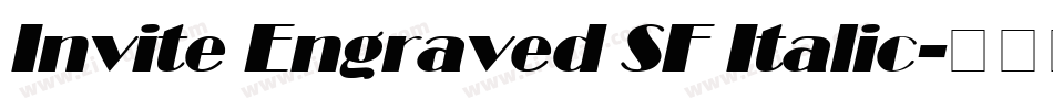 Invite Engraved SF Italic字体转换